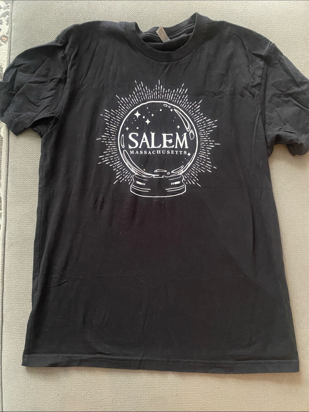 Next Level Apparel Black Salem Massachusetts Graphic Tee